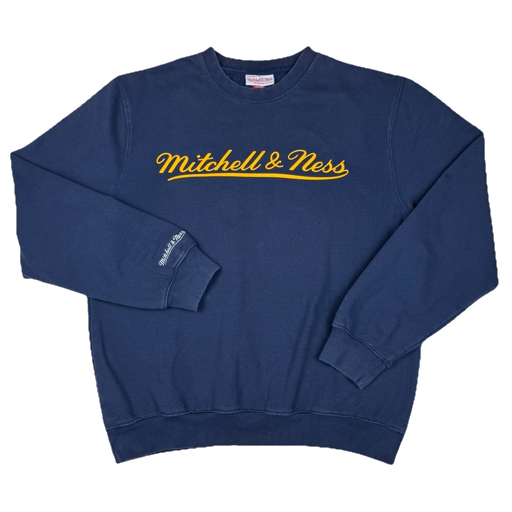 Mitchell and Ness Nostalgia Sweatshirt Crewneck Mens Large‎ Blue Athletic Casual